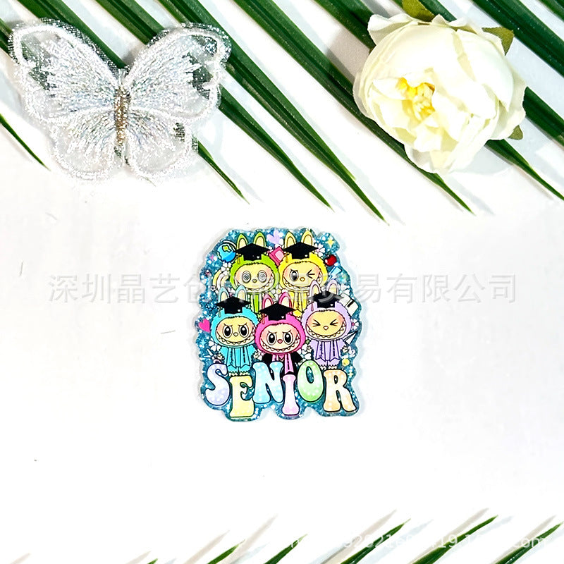 Wholesale 10pcs/ pack Acrylic DIY Accessories Cartoon Series